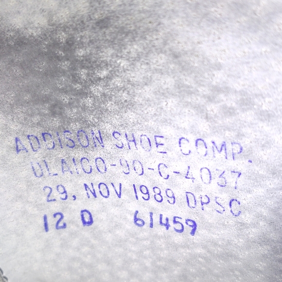Old stock 1989 military boots polished